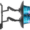 ARES WING Supporto da parete per monitor Ultra Wide 17-49, 20 kg/braccio, molla a gas PC, monitor Hatlert, parete completamente regolabile, per ufficio e giochi, VESA 75/100