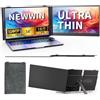 Newwin Doppio schermo PC portatile ultra sottile leggero 14 FHD 1080P IPS Estensione schermo PC portatile Monitor schermo aggiuntivo per 13,3-17 Computer portatile compatibile con Windows MacBook