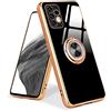 Urarssa Cover Compatibile con Samsung Galaxy A53 5G Custodia Ultra Sottile Morbida TPU Silicone Custodia con 360° Regolabile Anello Magnetica Supporto Ring Cover per Samsung Galaxy A53 5G Nero
