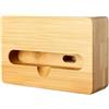 LifgWas Supporto per telefono in legno, amplificatore audio naturale, in legno massello, per telefono, scrivania, porta cellulare, per amplificazione audio senza fili e decorazione
