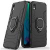 MaiJin LuluMain Compatibile con Huawei Y5 (2019) Cover, Custodia Armor Anello Cavalletto (Funziona con Il Supporto Magnetico per Auto) Case Paraurti per Huawei Y5 2019, Honor 8S (Nero)