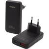 Ernydal Ga Oplader 65W USB-C, snellader met twee poorten met PD 3.0 & QC 4.0, compatibel met laptops en smartphones, ultracompact voor reizen en kantoor