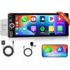 Ohradio 2G+64G Autoradio 1 DIN Android 15 con Schermo da 6.9 Pollici Wireless CarPlay Android Auto GPS Bluetooth USB SWC Radio FM/RDS WiFi + MIC