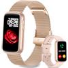 Fitonme Smartwatch Uomo Donna,Fitness Watch con Chiamata Bluetooth,Monitor Battito/Ossigeno nel Sangue/Sonno,100+ Modalità Sport Fitness Tracker iOS Android,2 cinghie,Oro