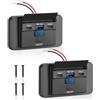 Thlevel Dual Presa USB 12V Caricabatteria da Auto Adattatore Pannello Doppia 36W PD e 18W QC 3.0 Porte Impermeabile Caricatore di Ricarica Rapida con Interruttore Voltmetro per Barche Camion 2 Pezzi