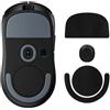kwmobile Set Piedini di Ricambio per Mouse Compatibile con Logitech PRO X SUPERLIGHT 2C Mouse - Gommini nero - per Maggiore Controllo e Scorrevolezza