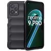 RankOne Custodia in Silicone Liquido Airbag per OnePlus Nord CE 2 Lite 5G (6.59 Inches) - Nero