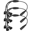 RUNCCI-YUN 3pezzi Cavi Ventole PC 4 pin, Cavo ventola da DC a 4 pin/3 pin Splitter da 1 a 3 Vie DC a Connettore Ventola,adattatore ventola DC,Cavo alimentazione ventole PC DC5521 (37cm)