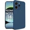 N NEWTOP Cover Compatibile per REDMI NOTE 14 4G, Custodia TPU SOFT Gel Silicone Ultra Sottile Flessibile Case Posteriore Protezione Fotocamera Anti Urto Guscio Scocca Colorato Thin (Blu)