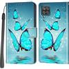 Haninsuze Cover per Samsung Galaxy A12, Portafoglio PU Pelle, farfalla | Interno TPU Antiurto, Anti-Graffio, Fessura per Schede, Supporto Stand, Design Libro, Flip