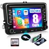 CAMECHO 8 Core 4+64G Android 13 Autoradio pour VW Golf 5 6 Tou-ran Polo avec CarPlay Android Auto DSP, 7 Pollici HD Touchscreen mit WiFi GPS Mirror Link Bluetooth 5.0 FM/RDS 32EQ USB Type-C