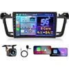 Hikity 8 Core 4G+64G Hikity Android 15 Autoradio per Peugeot 508 2012-2016 con Wireless Carplay Android Auto, 9 Pollici IPS Touch Screen con Navigatore GPS Bluetooth WiFi FM/RDS DSP Retrocamera