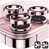 AFENGBOX 2 Pezzi Protezione Fotocamera per iPhone 16 Pro/iPhone 16 Pro Max,Anti-Graffio Vetro Temperato Pellicola Fotocamera,Copri Lente Fotocamera Cover Armor Accessori,Rosa