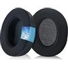 Laipuke Cuscinetti Cuffie Compatibile con ATH M50 M40 M30 HyperX Cloud Alpha Flight Stinger MDR 7506 V6 V7 Padiglioni Cuffie di Ricambio Spugna, Tessuto di Seta e Cooling-Gel, 1 Paio, Nero