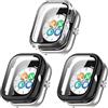 Ruentech Custodia compatibile con custodia protettiva Honor Choice, con pellicola protettiva antigraffio, protezione rigida PC per smartwatch Haylou (3 pezzi)