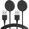 Yaekea Caricatore per Samsung Galaxy Watch 6/6 Classic 47mm/5/5 Pro/4/4 Classic/3 USB Dock di Ricarica Compatibile con Active 1/Active 2 40mm Cavo di Ricarica di Ricambio Magnetica 3.3ft/1m 2-Pezzi