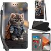 Haninsuze Cover per Xiaomi Redmi Note 13 Pro Plus 5G Custodia Cover Pelle Libro Portafoglio con Porta Carte Protezione Antiurto Cuoio Flip Case Custodia Cover per Redmi Note 13 Pro Plus 5G, Gatto