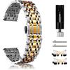 CeiBand 22mm Cinturino per Huawei Watch GT 5 /GT 5 Pro 46 mm/GT 4/GT 4 Pro, Uomini Donne Metallo Acciaio Inossidabile Cinturini per Huawei Watch 4/4 Pro 48 mm/Ultimate/Buds - Argento/Oro