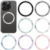 WUSANNA 7 magneti per Magsafe, anello magnetico, telefono cellulare, anello magnetico, in acciaio inox, con adesivo senza fili, compatibile con magneti, sette colori