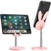 nediea Supporto per telefono cellulare da tavolo, regolabile in altezza e inclinazione, compatibile con la maggior parte dei telefoni cellulari o tablet da 10 a 25 cm (rosa)