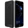 Verco Custodia per Huawei P10 Lite, robusta e morbida custodia per P10 Lite, in silicone, colore: nero