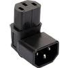 YAODHAOD IEC 320 C14 a C13, 90 gradi verso il basso ad angolo retto, maschio a femmina, alimentatore PDU, alimentatore di rete, adattatore di prolunga, presa per presa computer, parete TV LCD LED