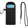 Nujvnuj Custodia universale in neoprene con moschettone e cordino - Custodia protettiva per smartphone fino a 6,9 pollici (18 x 10,5 cm) - ideale per iPhone, Samsung Galaxy, Google Pixel - Sport, outdoor e