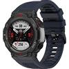 GIOPUEY Cinturini Compatibile con Amazfit T-Rex 2, Morbido Silicone Cinturino [Resistente all'Usura] [Traspirante] - Dark Blue