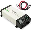 Moscatelli Inverter 12V 220V Onda Pura 1000W con Display Staccabile - Ideale per Camper, Barca, Baite e Off-Grid - Inverter Fotovoltaico con Funzione Bypass Intelligente e Uscita Schuko