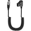 XMSJSIY Cavo di alimentazione da D-Tap a mini XLR a 4 pin per monitor fotocamera mini XLR 4 pin femmina a D-Tap maschio, cavo a molla a spirale per connettore DSLR Camcorder DV