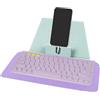GEEKRIA Custodia per tastiera compatta, custodia da viaggio in ecopelle con supporto per telefono e tablet, compatibile con Logitech Pebble Keys 2 K380s / K380, Magic Keyboard (Daydream Mint)