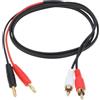 SG Store Cavo audio da doppia RCA a due connettori a banana HQ da 4 mm per presa audio a generatore di segnale