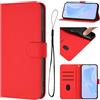 LEMAXELERS Custodia per iPhone 13 Pro Max Portafoglio Cover con Funzione Stand e Chiusura Magnetica a Libro in Pelle PU con Protezione Antiurto Custodia per iPhone 13 Pro Max Red YBCS