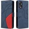 KKEIKO Cover Compatibile con Oppo A78 5G, Antiurto Custodia in PU Pelle, Magnetico Protettiva Cover a Libro per Oppo A78 5G, Blu
