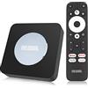 MECOOL Android TV Box 14.0 KM2 Plus TV Box Android 2G+16G con Netflix certificato S905X4-B 4K Streaming Media Player certificato Assistant Vocal Google Prime Video WiFi 5 LAN10/100 BT5.0 Box TV Android