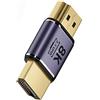 NFHK Adattatore da HDMI a HDMI 2.1 con prolunga UHD, convertitore in oro, supporta 8K 60Hz HDTV