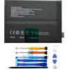 Vvuilsty BLP821 Batteria di ricambio per 1+ 9(European and American Editions) LE2113, LE2111, batteria ricaricabile a 0 cicli compatibile con 1+ 9 LE2113, LE2111 con kit di riparazione