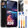 ARSSLY LCD Display per Samsung Galaxy A50 A505F SM-A505FN Schermo Digitizer Touch Screen Assembly con Riparazione Kit (6,4, Nero con Cornice, Not per A505U / SM-A505U)