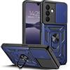 LBH Armor - Custodia per Samsung Galaxy A26 5G, con protezione per fotocamera, per esterni, antiurto, 360 gradi, anello in metallo, supporto per telefono cellulare, colore: Blu