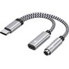 FiveBox Adattatore USB C Jack 2 in 1, adattatore USB C a jack 3,5 mm, adattatore per cuffie USB C, compatibile con iPhone 17 Pro Max/16/15, Samsung Galaxy S25, S24, S23, A45, A55, Xiaomi, Google Pixel