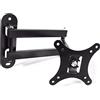 vidoelettronica Staffa tv supporto da parete Vesa 3 bracci inclinazione +8° -15° posizione 0° 180° attacco Vesa 75 x 75 mm oppure 100 x 100