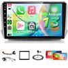 Hodozzy 【4+64G】Hodozzy Carplay Autoradio per Peugeot 208/2008 2012-2018, 10 Pollici Touchcreen Stereo Auto Bluetooth 5.0 con Android Auto/EQ/Navi/Wifi/RDS/USB/SWC