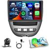 Inefala 4+128G Autoradio per Toyota Aygo/Peugeot 107/Citroen C1 2005-2014 Android 15 mit 10'' In-Cell Schermo Soporta Wireless Carplay und Android Auto Mirror Link Radio FM/RDS GPS WIFI Bluetooth SWC