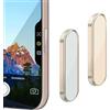 KQDRAVINE 2 pezzi Camera Touch Button Protector per iPhone 16/Plus/16 Pro/16 Pro Max, Alloy Anti Scratch Camera Cover Tasti di Controllo Fotocamera Compatibile Tutte le Custode, Bianco Oro Deserto