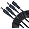 Liwinting 2pcs 1m DC Spina Cavo di Estensione 2,5mm x 5,5mm Maschio a Femmina Connettore per Adattatore di Potenza, Fotocamera CCTV Potenza, e più - Nero
