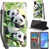PHINIENLAND Cover per Oppo A53 / A53s 4G Case PU Pelle Custodia [Kickstand] [Chiusura magnetica] [Slot per Schede], Portafoglio Flip Custodia per Oppo A32 / A33 4G,Panda