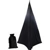 Skyour 1 x supporto per altoparlanti Skyour nero elasticizzato spandex 3 lati triangolare DJ supporto treppiede treppiede copertura per treppiede per matrimoni, banchetti eventi (1)