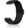 CeiBand 18mm 19mm 20mm 22mm Elastico Tessuto Nylon Cinturino, Cinturino Ricambio Universale Orologio Sottile Fibbia Scorrevole Sportivo Stretchable Braccialetto per Uomini Donne - Nero