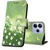 DiaryTown Cover per Xiaomi Redmi Note 14 5G Custodia in PU Pelle a Libro Motivo Flip Caso Magnetica Portafoglio Blocco RFID Carta Slot Antiurto Protettiva Cover per Redmi Note 14 5G - Vintage Floreale