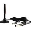 DollaTek Antenna base a ventosa amplificata HDTV digitale per interni, supporto 4K HD VHF UHF per canali locali Gamma di oltre 100 miglia con amplificatore di segnale Amplificatore di commutazione